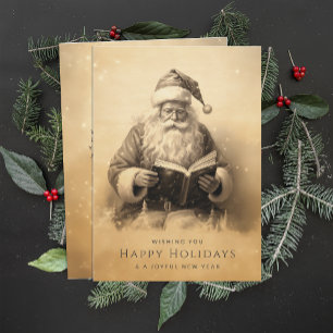 Company Logo Customized Vintage Antique Christmas Holiday Card