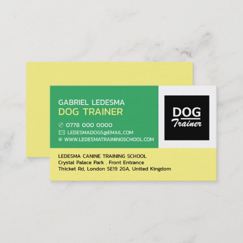 Company Logo Dog Trainer Business Card