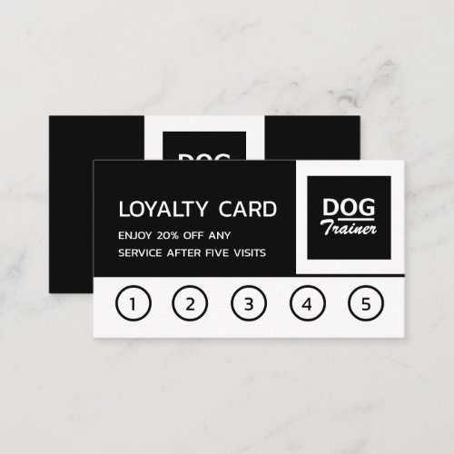 Company Logo Dog Trainer Business Loyalty Card