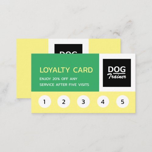 Company Logo Dog Trainer Business Loyalty Card