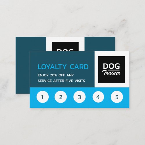 Company Logo Dog Trainer Business Loyalty Card