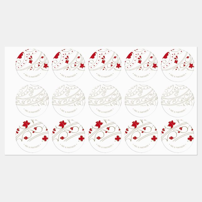 Company Logo Elegant Business Gift Wrapping Labels (Sheet)