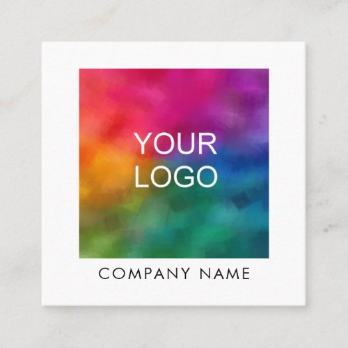 Company Logo Elegant Modern Professional Template  Square Business Card