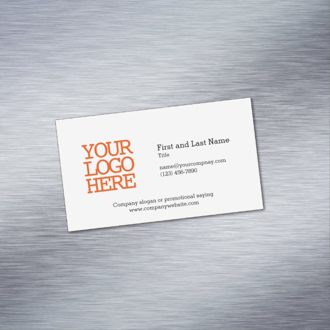 Company Logo Employee Contact Information Business Card Magnet (In Situ)