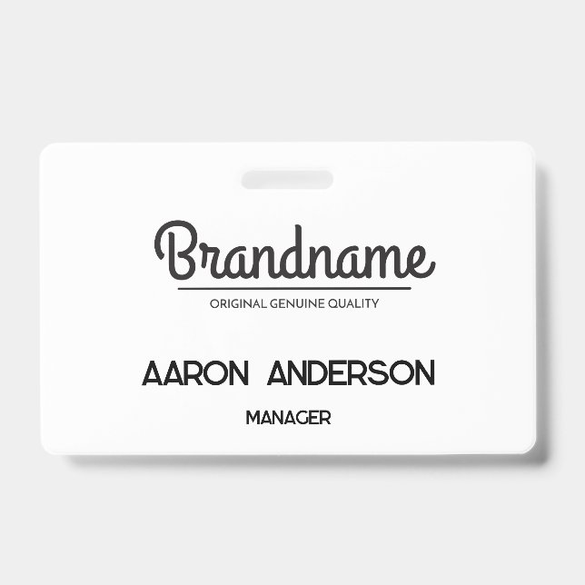 Company Logo Employee ID Badge (Front)