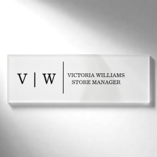 Company Logo Employee magnetic safety pin Name Tag