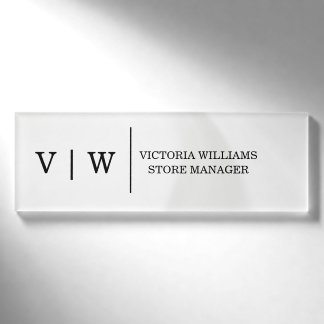 Company Logo Employee magnetic safety pin Name Tag