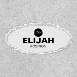 Company Logo, Employee Name, Position Round Patch