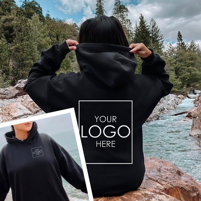 Company Logo Front And Back Design Custom Business Hoodie (Creator Uploaded)