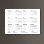Company Logo Full Year Mini Magnetic 2024 Calendar<br><div class="desc">This versatile modern white minimalist calendar magnet 2024 is a sleek and compact promotional item designed for businesses seeking an elegant canvas for branding. The white color scheme and minimalist design provide a clean and versatile aesthetic, complemented by the custom logo placement at the bottom, offering a personalized touch to...</div>