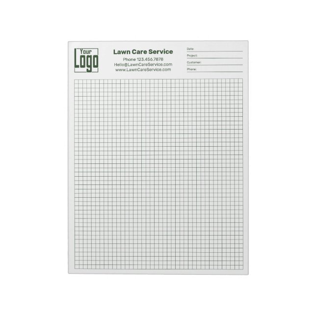 Company Logo Grid Graph Project Identifier Notepad (Rotated)