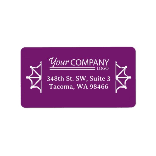 Company Logo Holiday Violet Return Address Label