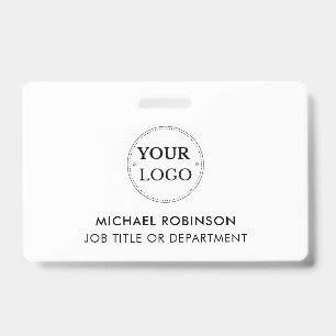 Company Logo ID Custom Employee Staff Minimalist Badge