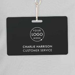 Company Logo ID | Employee Staff Minimalist Black Badge