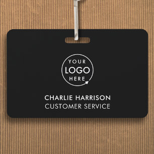 Company Logo ID   Employee Staff Minimalist Black Badge
