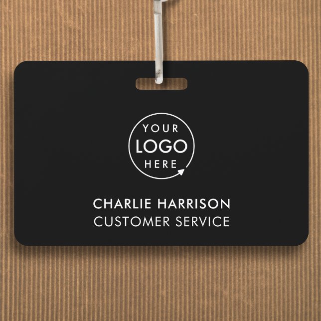 Company Logo ID | Employee Staff Minimalist Black Badge (Creator Uploaded)