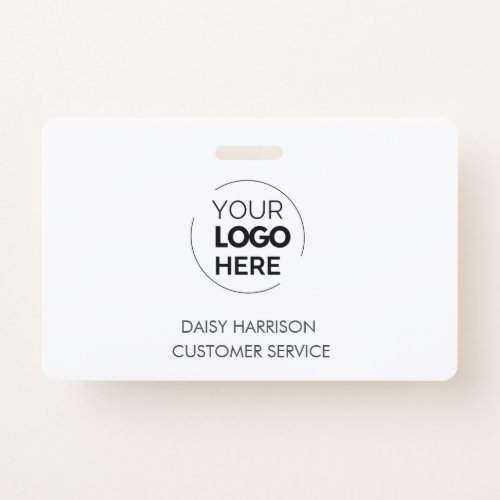 Company Logo ID  Modern Custom Employee Badge