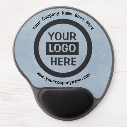 Company Logo  Information  Blue Background on  Gel Mouse Pad
