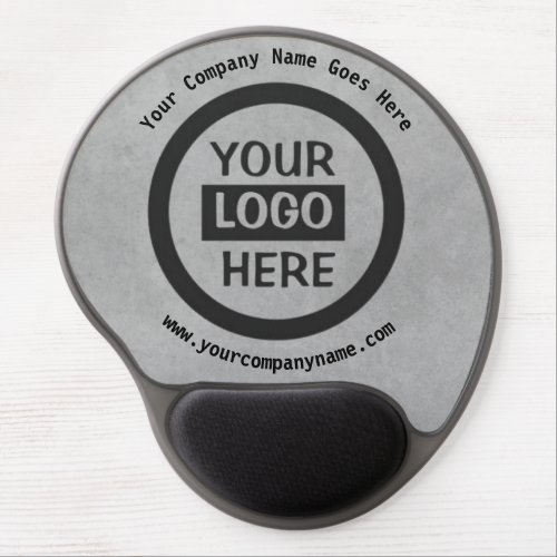 Company Logo  Information  Gray Background on  Gel Mouse Pad