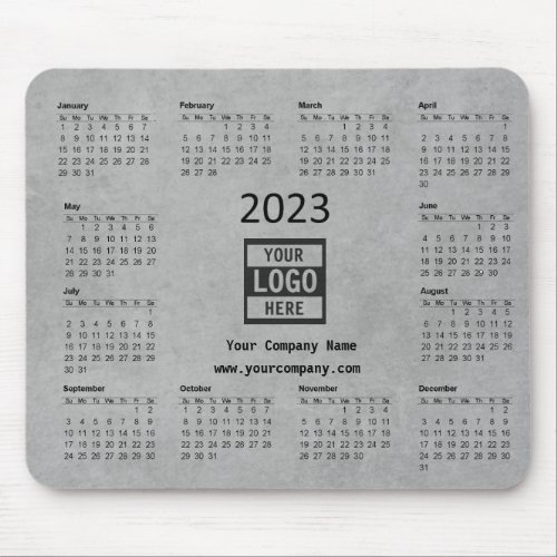 Company Logo  Information  Gray Background on  Mouse Pad