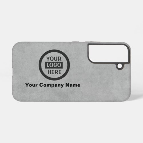 Company Logo  Information  Gray Background on  Samsung Galaxy S22 Case