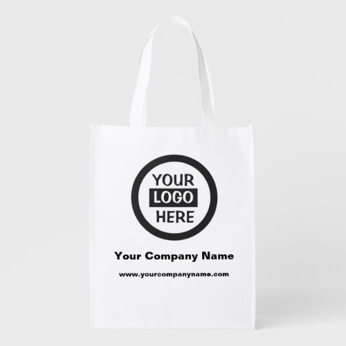 Company Logo  Information  White Background on  Grocery Bag