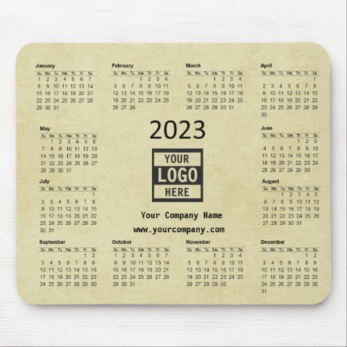 Company Logo  Information  Yellow Background on  Mouse Pad