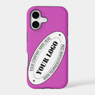 Company Logo iPhone Case Example with Custom Text