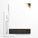Company Logo Luxury Black Leather Letterhead<br><div class="desc">This design features versatile black leather-texture with elegant gold accents. Suitable for various industries including: consulting,  real estate,  law,  beauty,  healthcare and more. This premium luxury letterhead includes space for company logo,  and monogrammed name initials. Perfect for luxury corporate branding and small business brand identity.</div>