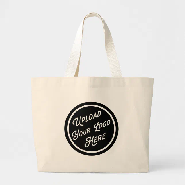 Company Logo Marketing Swag Large Tote Bag | Zazzle