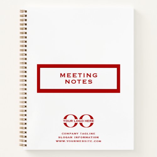 Company Logo Meeting Notes Spiral Notebook