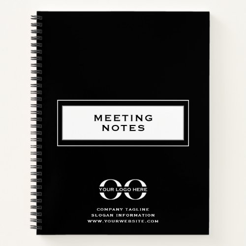 Company Logo Meeting Notes Spiral Notebook