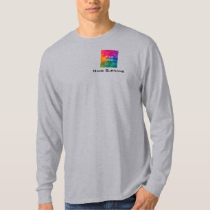 Company Logo Mens Long Sleeve Employee Staff T-Shirt