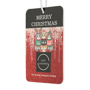 Company Logo Merry Christmas Air Freshener