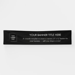 Company Logo   Modern Black 12' Business Banner