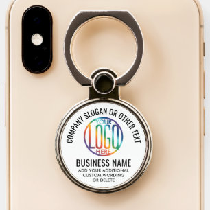 Company Logo Modern Business Promotional White Phone Ring Stand