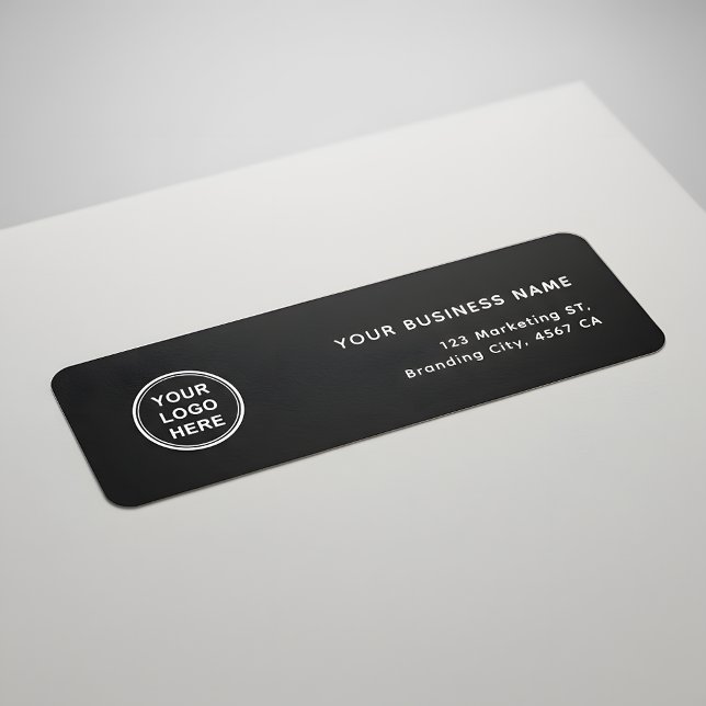 Company Logo Modern Business Return Address Label (Creator Uploaded)