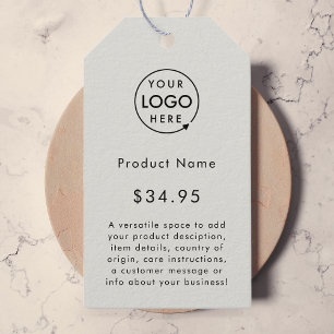 Company Logo   Modern Gray Hang Price Tags