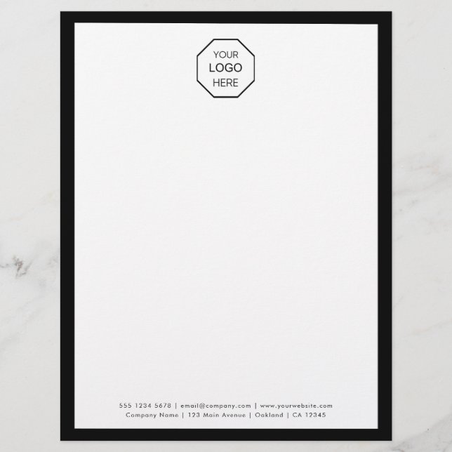 Company Logo | Modern minimalist letterhead  (Front)