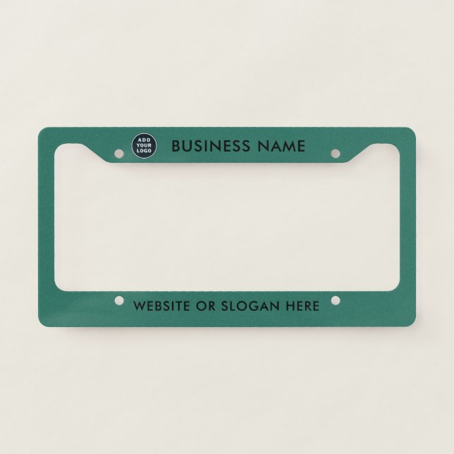 Company Logo Modern Simple Business Custom License Plate Frame (Front)