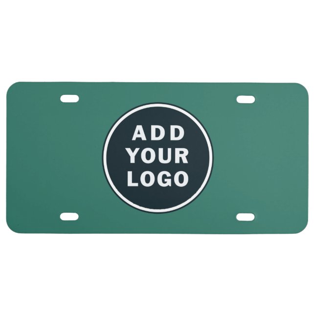 Company Logo Modern Simple Business Owner License Plate (Front)