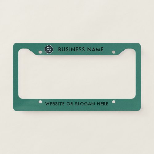 Company Logo Modern Simple Business Owner License Plate Frame