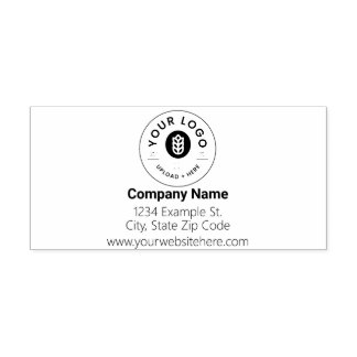 Company Logo Name and Address Self-inking Stamp