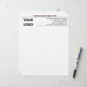 Company Logo Name Information Letterhead Template