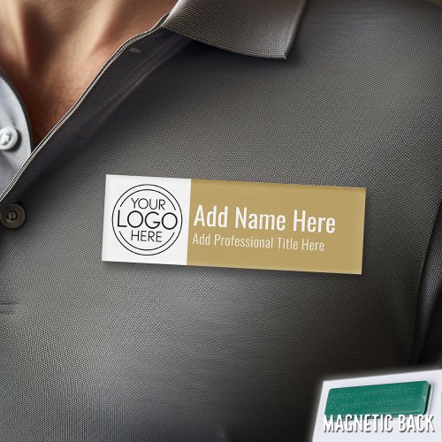 Company Logo _ Name Professional Title Gold Name Tag