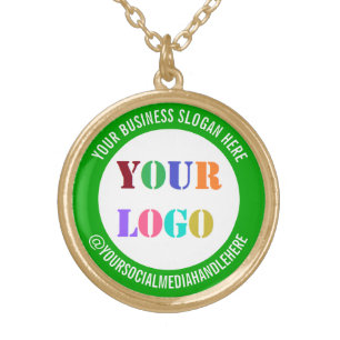 Company Logo Name Social Media Necklace Template