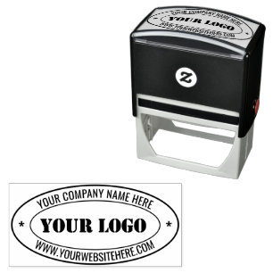 Company Logo Name Website Oval Stamp Example