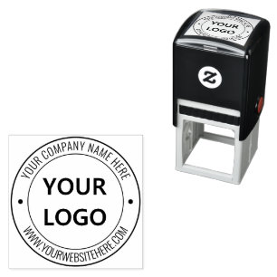 Company Logo Name Website Round Stamp Template