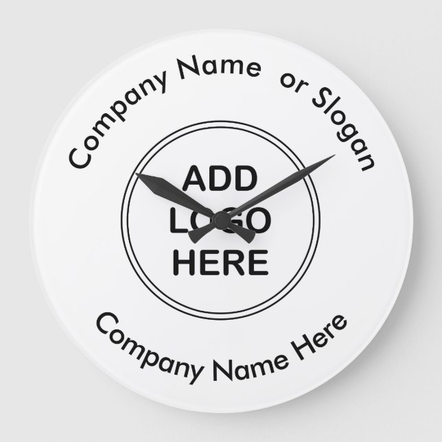 Company Logo Office Clocks (Front)