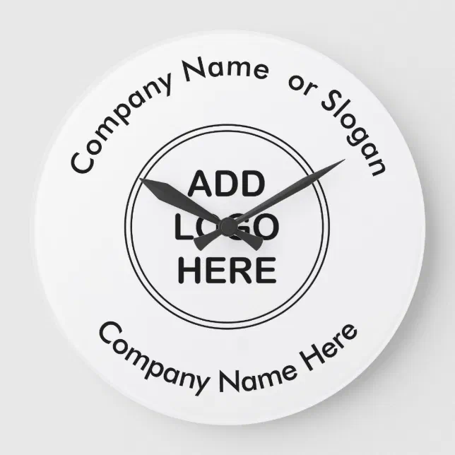 Company Logo Office Clocks Zazzle